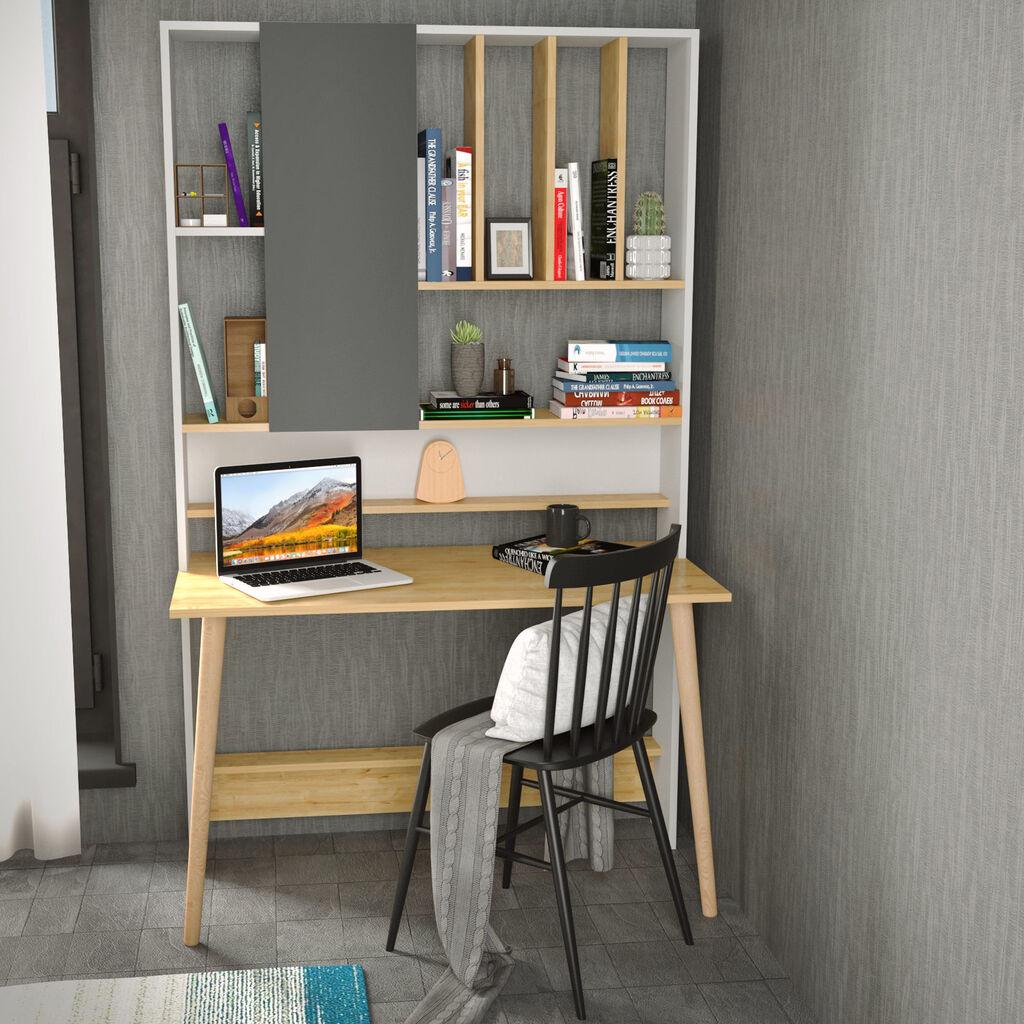 Hanah Home Radni sto , 120x196,6x60 cm, Hrast-beli