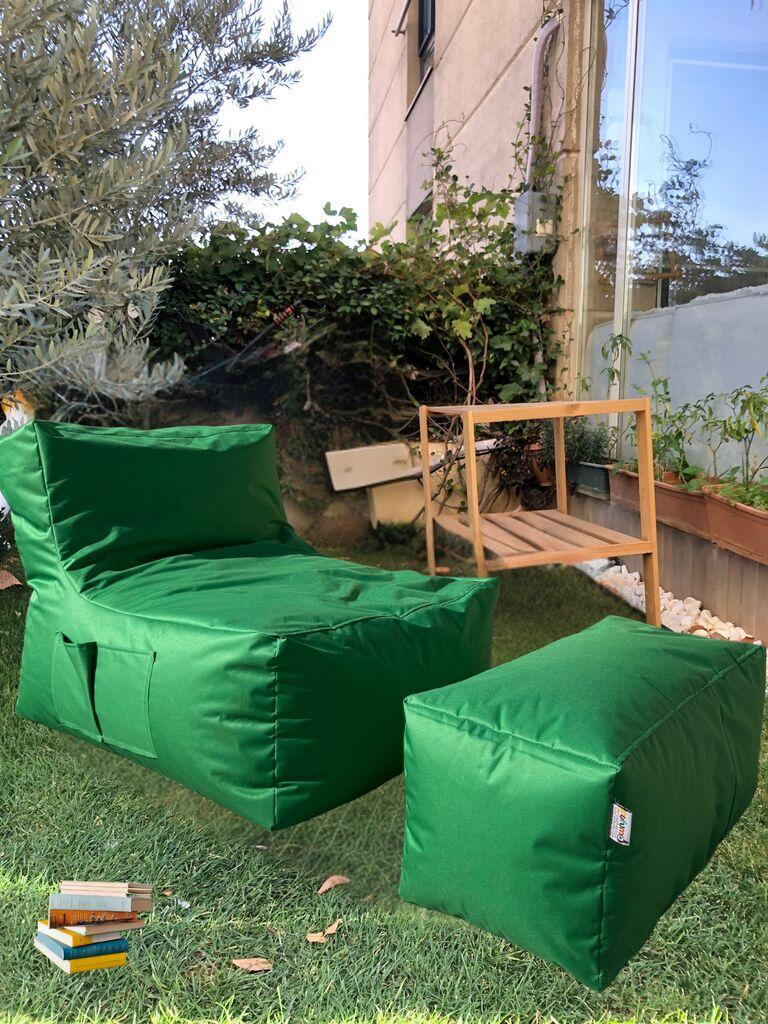 Atelier del Sofa Lazy bag set Sedir, 75x70x95 cm, Zeleni