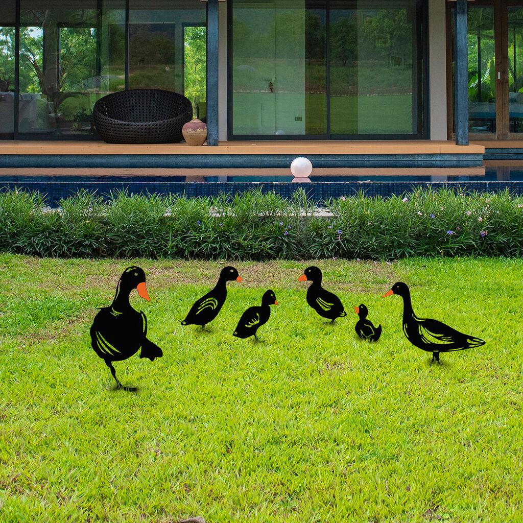Aberto Design Ducks Dekorativni baštensk set, Crna