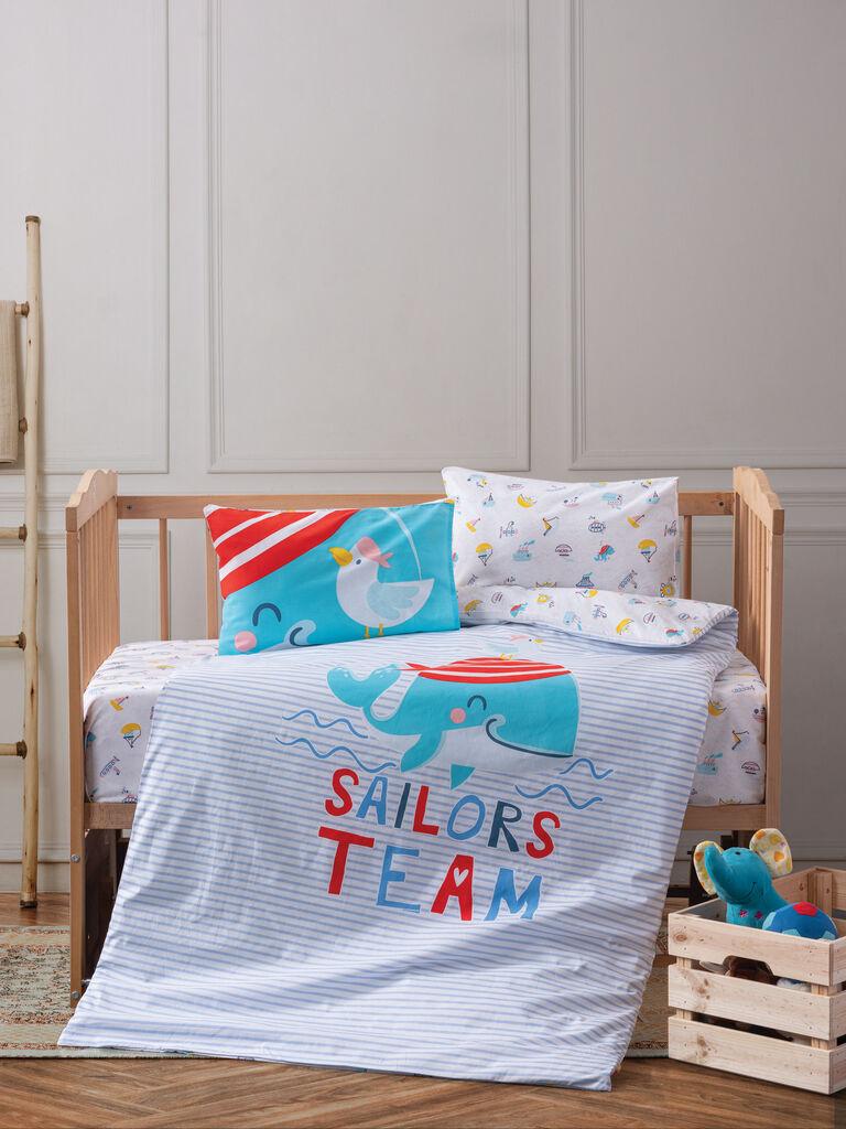 L'essentiel Maison Komplet posteljine Sailor, 100x150 cm, Plavi