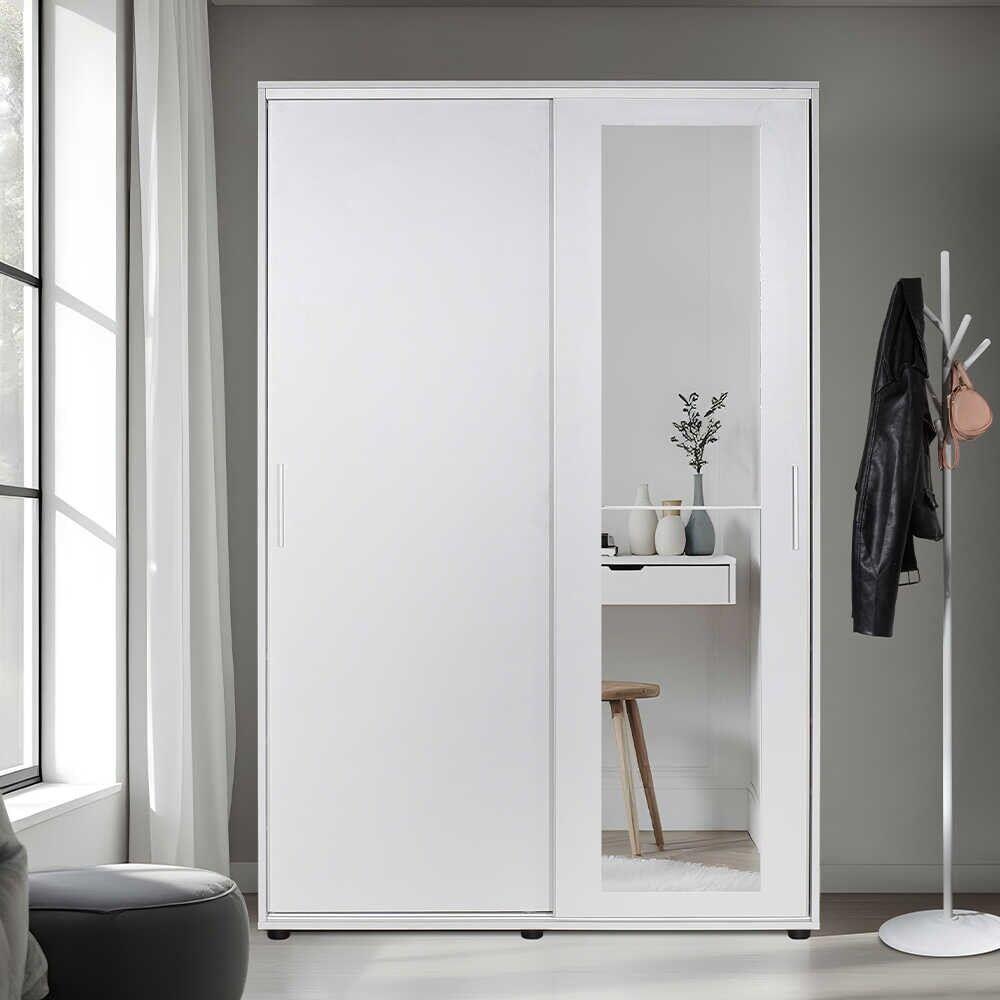 Hanah Home Klizni plakar Prt-620-Bb-3, 120x38x187 cm, Beli