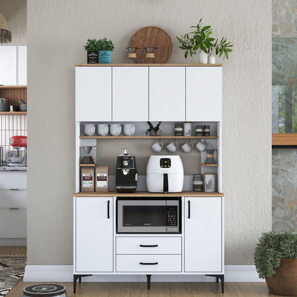 Hanah Home Višenamenska komoda JE168-3257, 120 x40 x184.2 cm, Bela