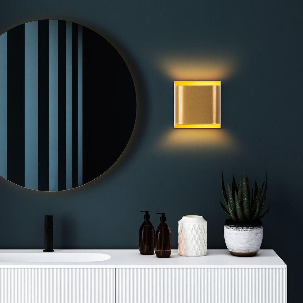 Opviq Zidna lampa Bera-15306, 15x15x11cm, IP20, Zlatna boje