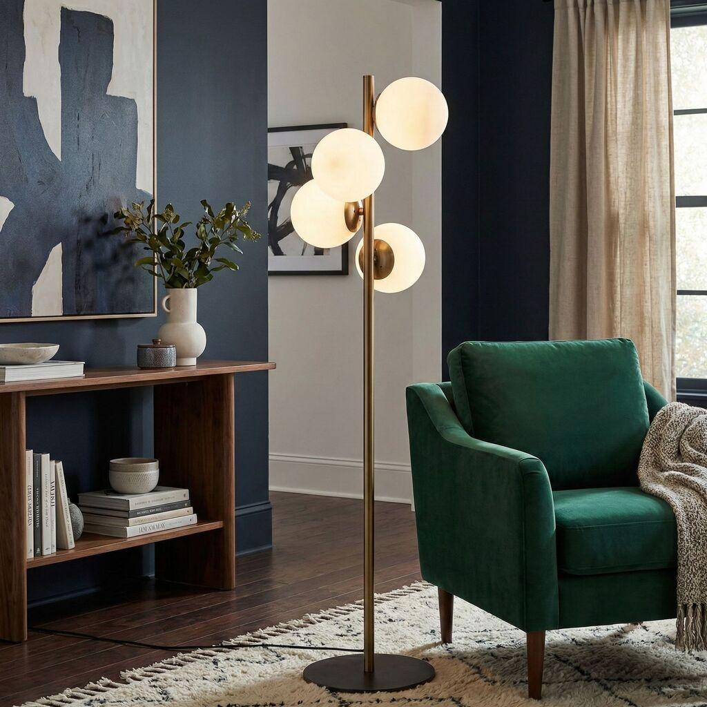 Opviq Faze NT 115 Podna lampa, Bela