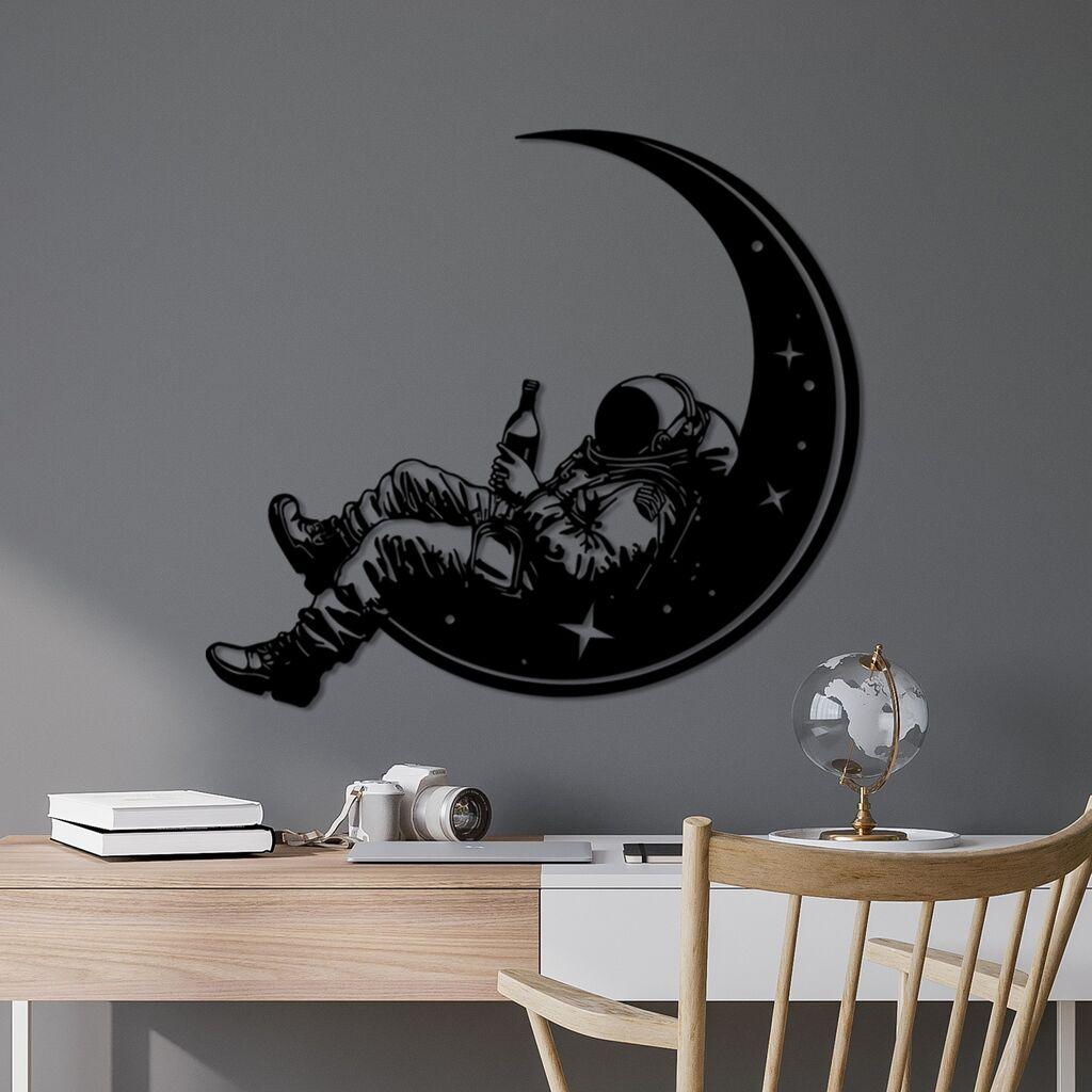 Wallity Zidna dekoracija Space Boozer, 62 x 71 cm,  Crna