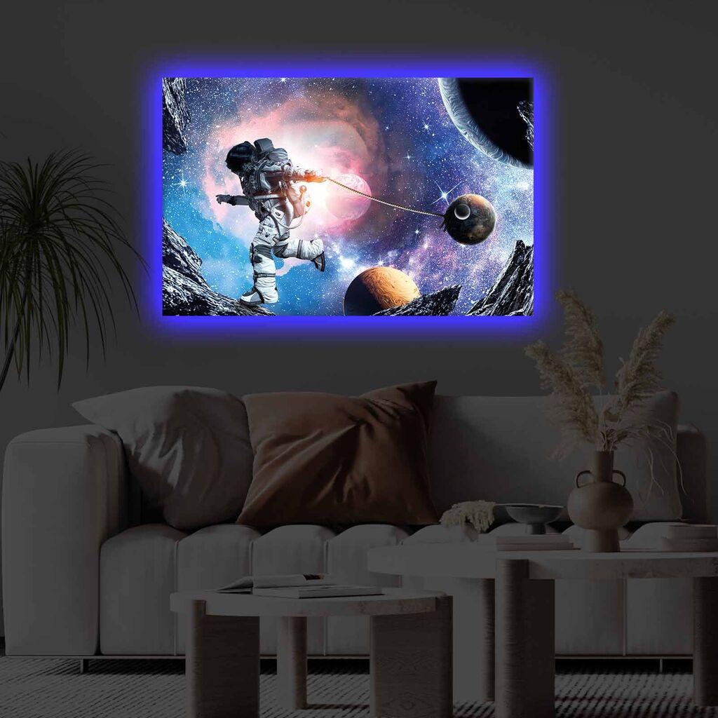 Wallity Slika na platnu sa LED osvetljenjem 45x70cm