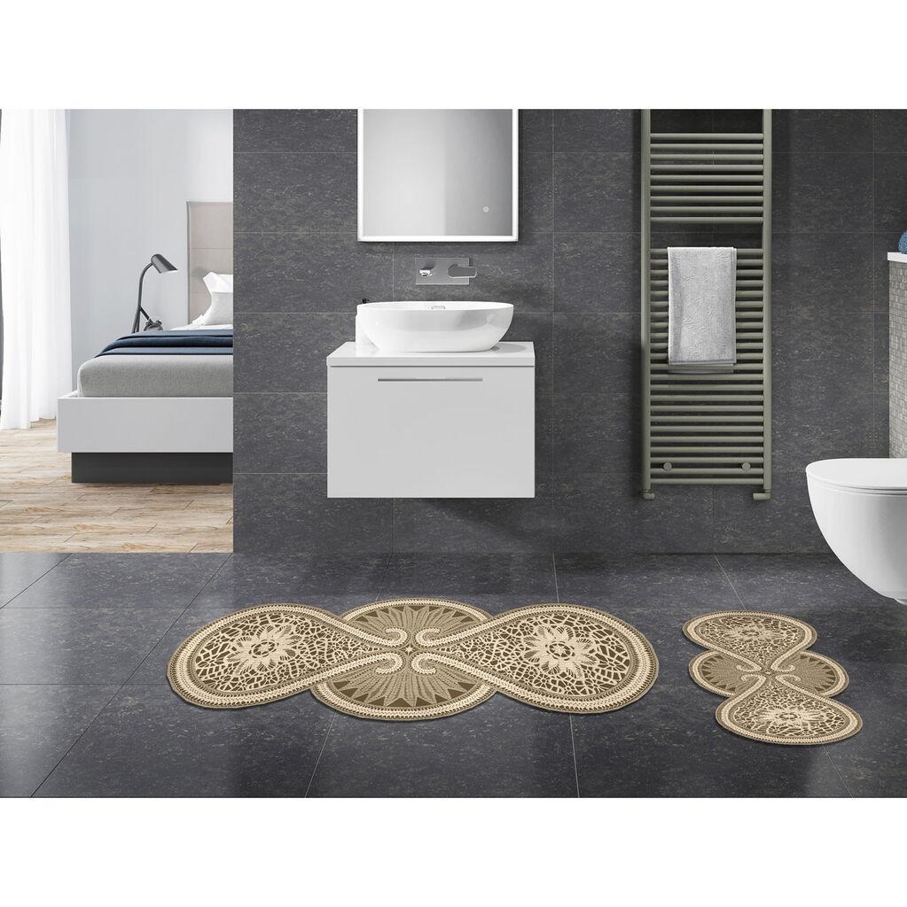 L'essentiel Maison Set 2 prostirke za kupatilo Krem