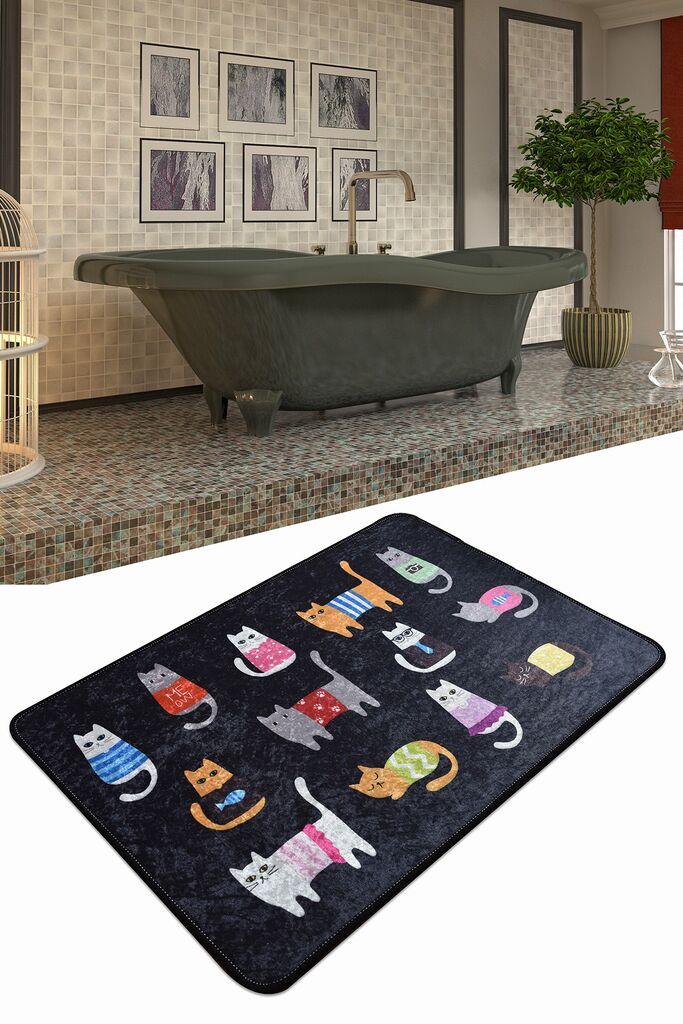 Conceptum Hypnose Tepih Black Cats, 60x90 cm, Crni
