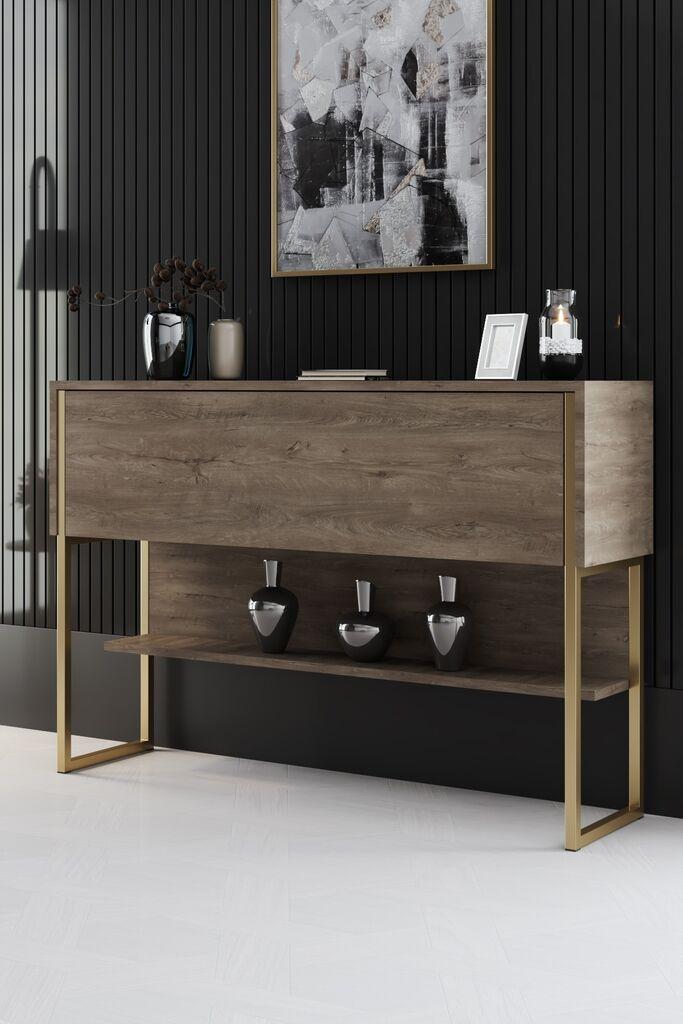 Hanah Home Komoda Luxe, 120x80x30 cm, Orah-zlatne boje