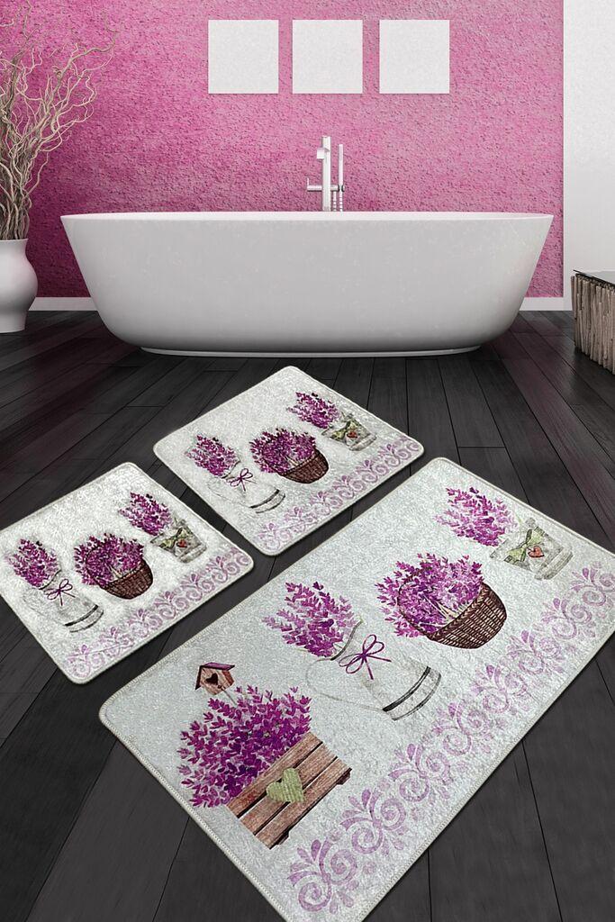 L'essentiel Maison Set 3 prostirke za kupatilo Šareni