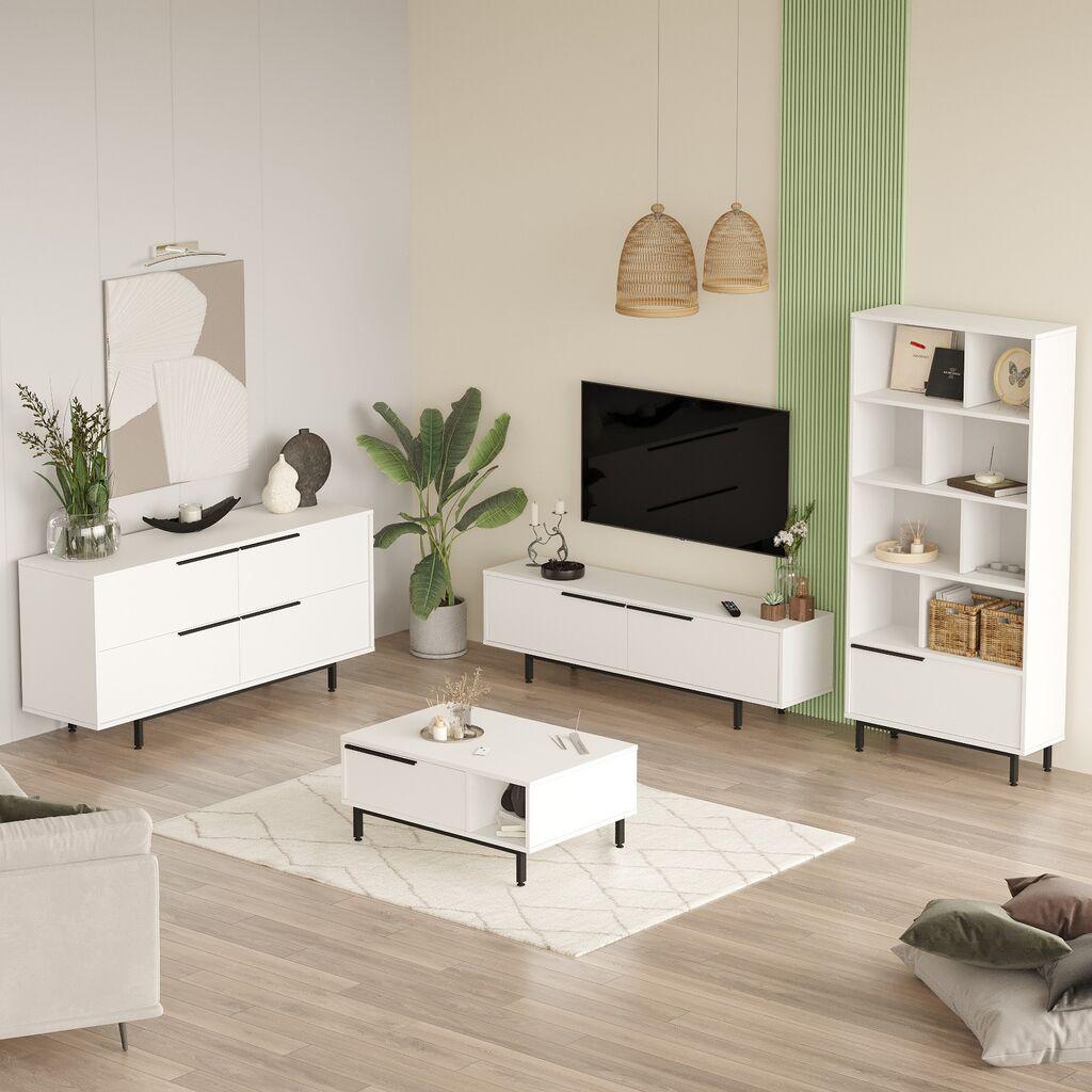 Hanah Home Set nameštaja za dnevnu sobu ON21-W, Beli