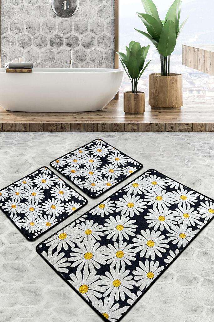 L'essentiel Maison Set 3 prostirke za kupatilo Šareni