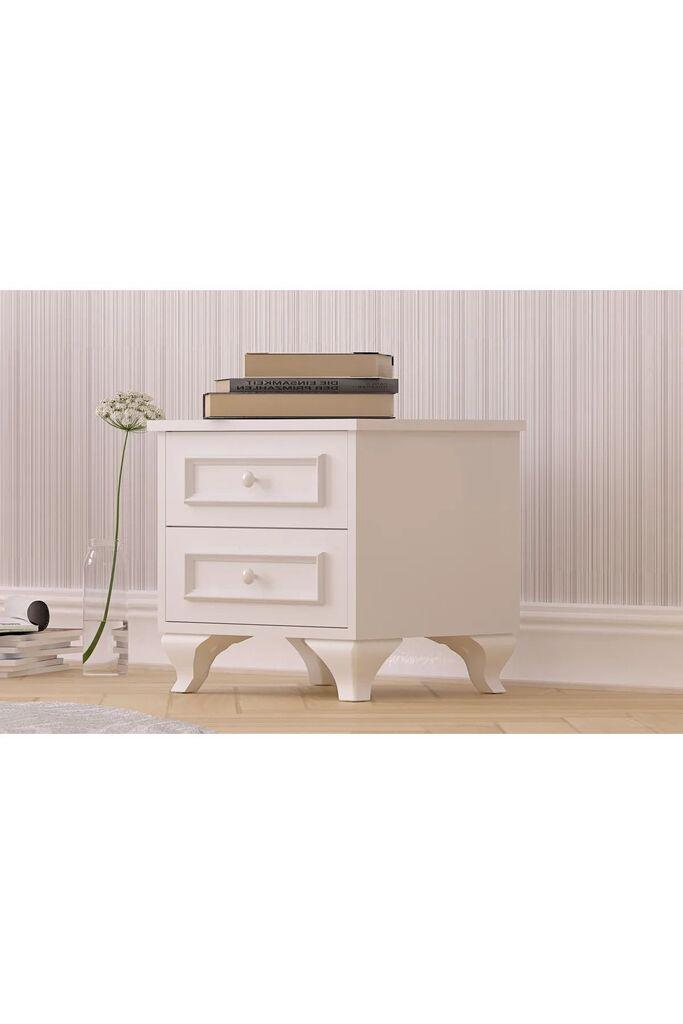 Hanah Home Noćni stočić Rb-186-07, 45x45x40 cm, Beli