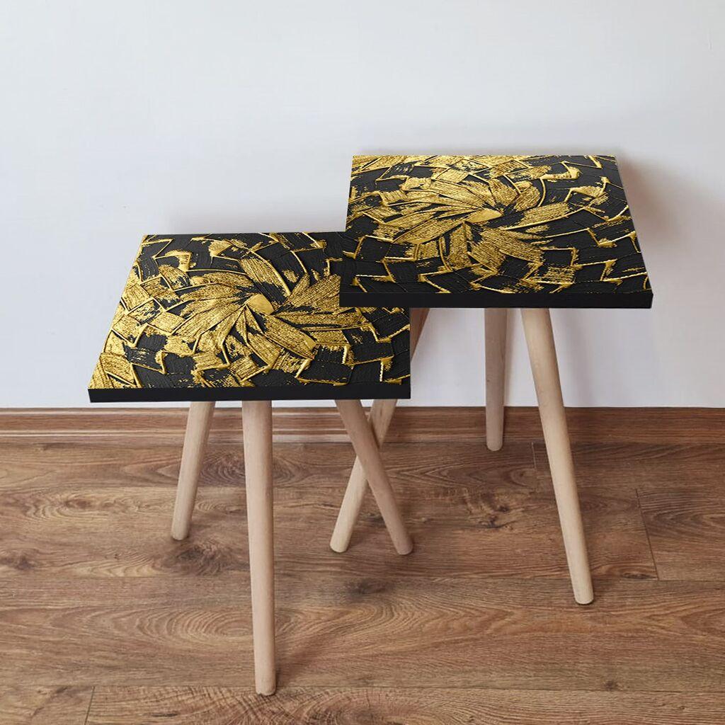 Hanah Home Set klub stočića 2Shp107, 2 komada, Šareni