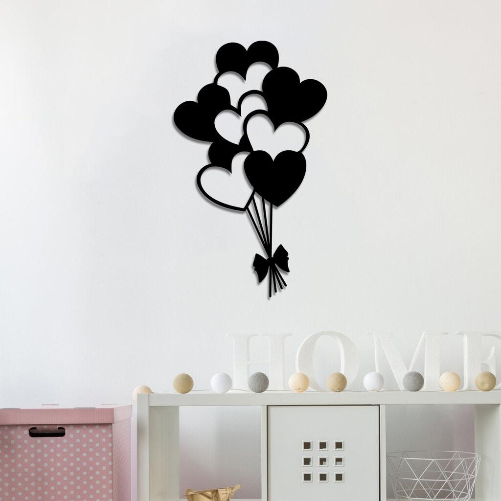 Wallity Zidna dekoracija Balloons, 21x35 cm, 1.5 mm, Crna