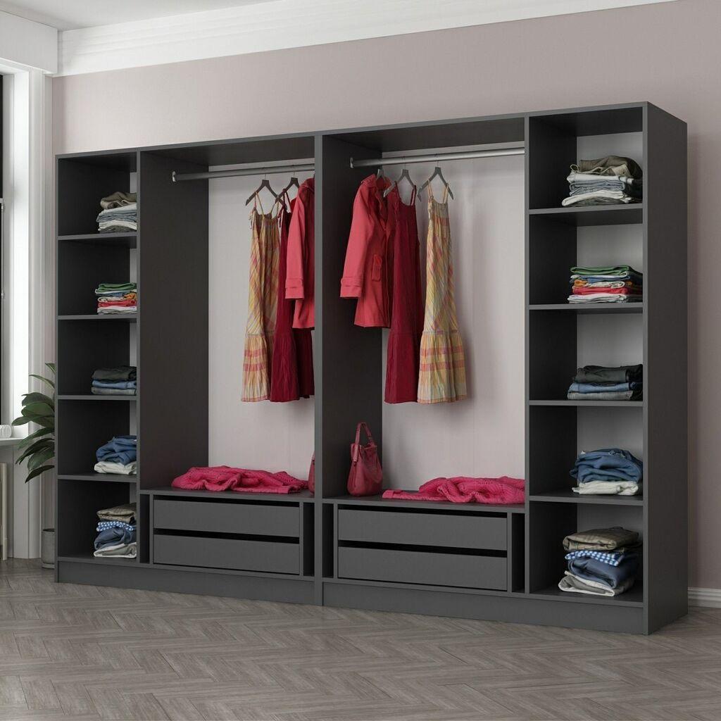 Hanah Home Kale 4940 Garderober, 270x190x52cm, Antracit