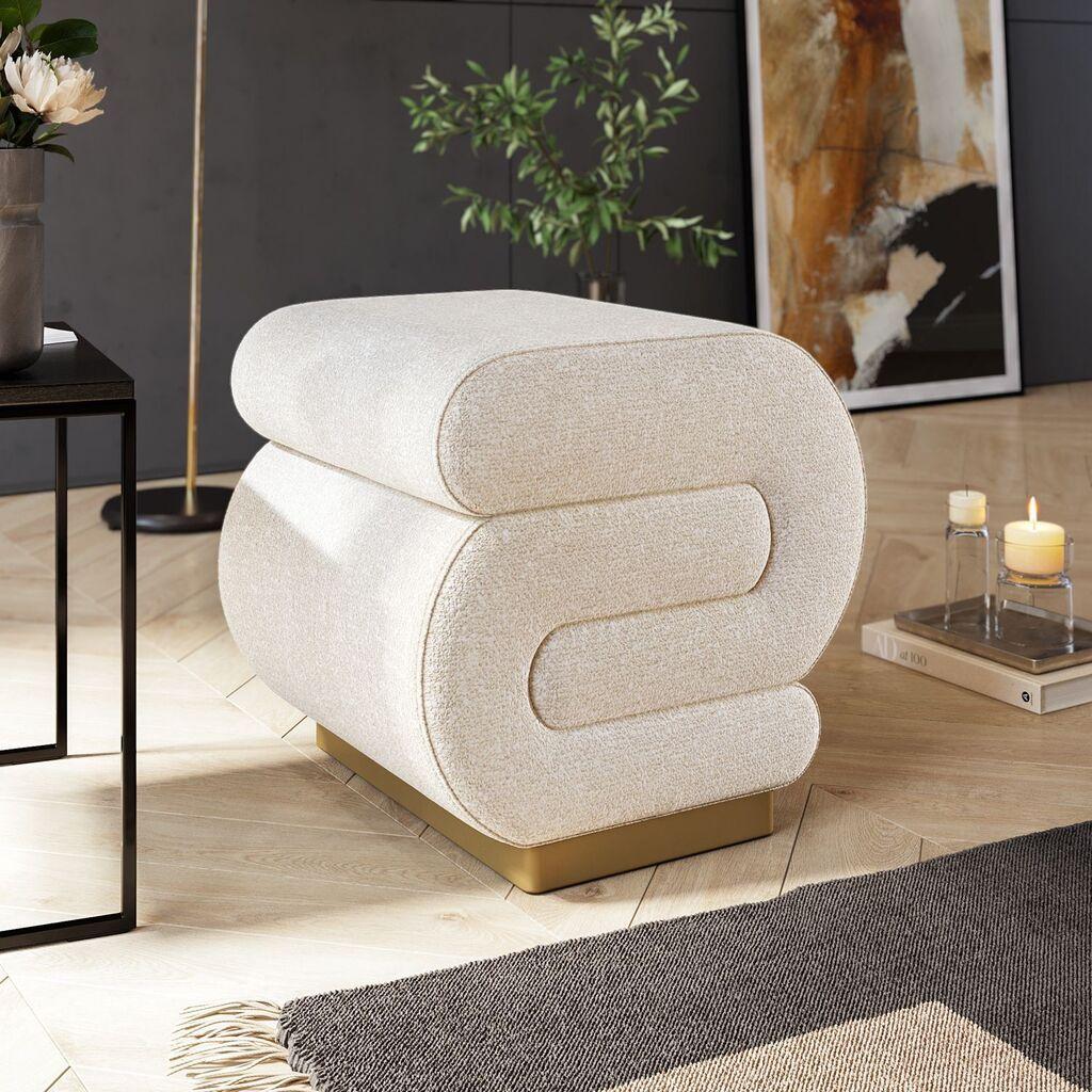 Atelier del Sofa Tabure Sally, 40x42x42cm, Krem