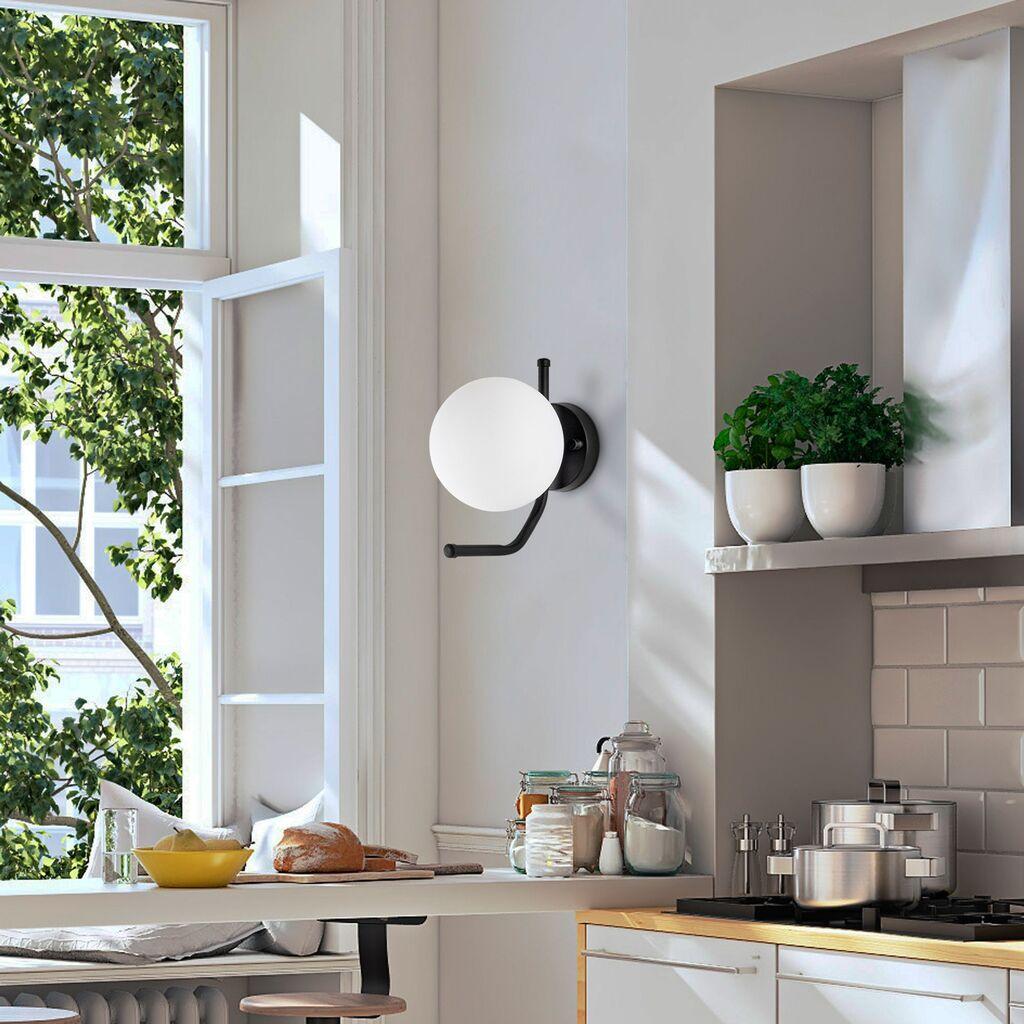 Opviq Zidna lampa Faruk-13727, 15x22x23cm, IP20, Crno-bela
