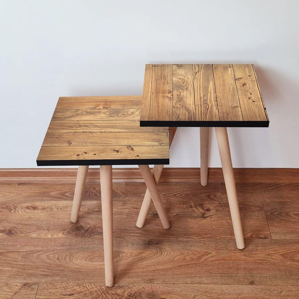Hanah Home Set klub stočića 2Shp400, 2 komada, Šareni