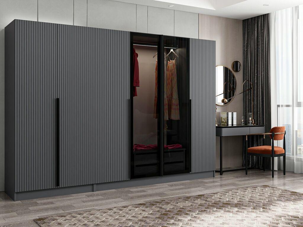 Hanah Home Garderober Kale Plus-7804, 270x210x52 cm, Sivi