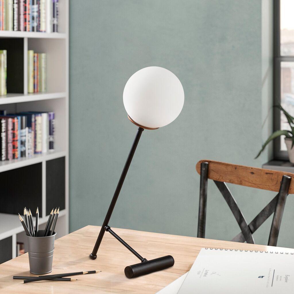 Opviq Stona lampa E27 Max 40W, Crno-Bela
