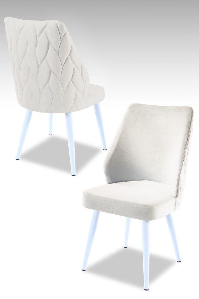 Hanah Home Set stolica Pufi, 48x90x43 cm, 4 komada, Krem-bele