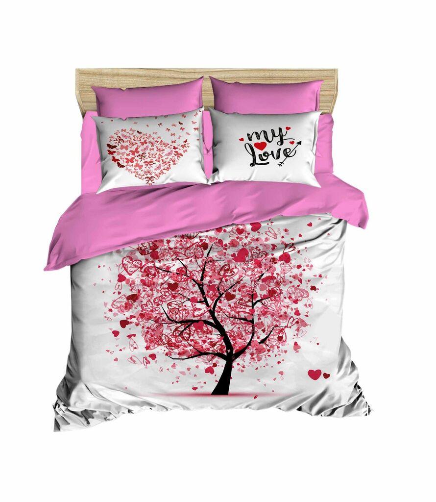 L'essentiel Maison Komplet posteljina 185, 200x220cm, Belo-roze