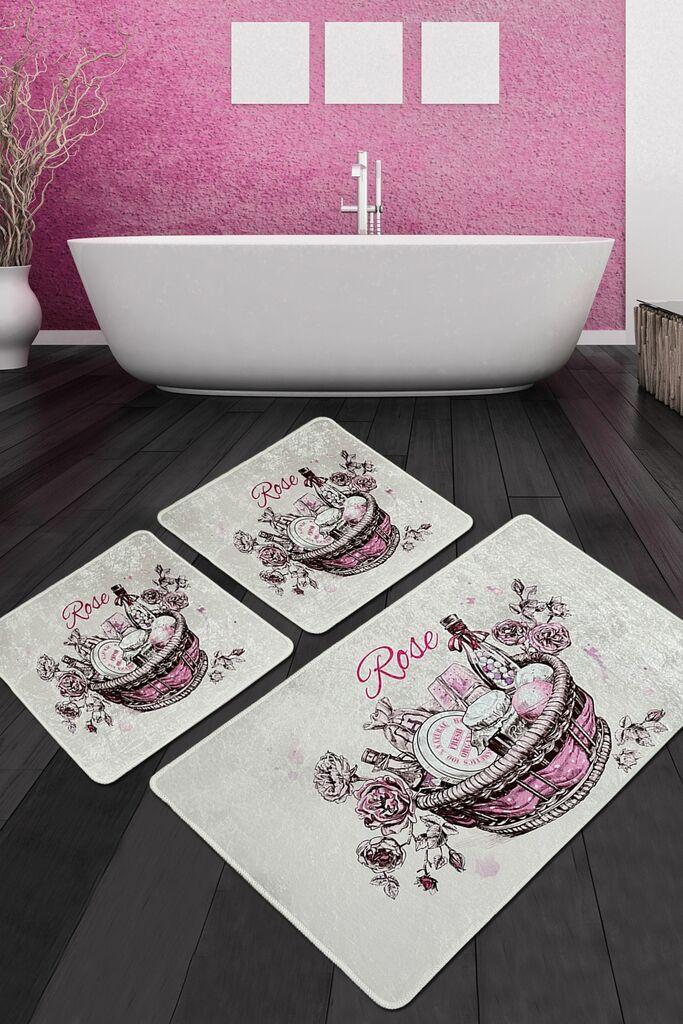 L'essentiel Maison Set 3 prostirke za kupatilo Šareni