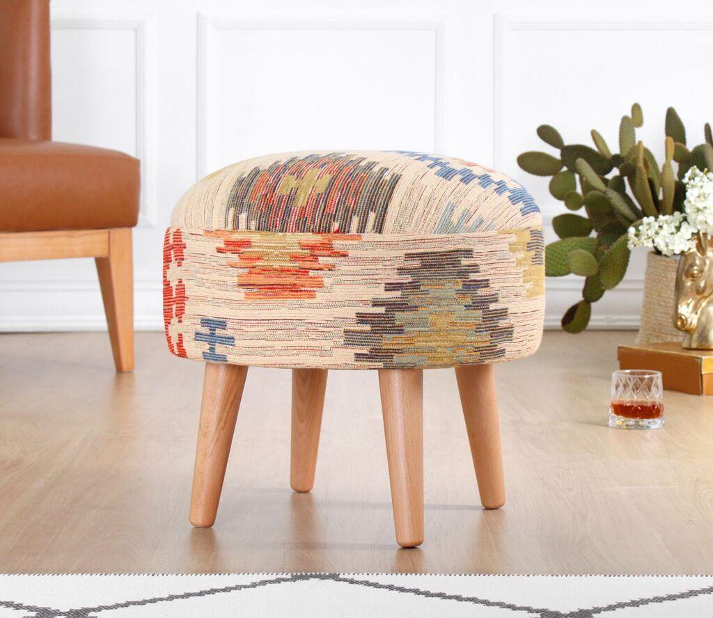 Atelier del Sofa Tabure Sefian, 46x42x46cm, Šareni