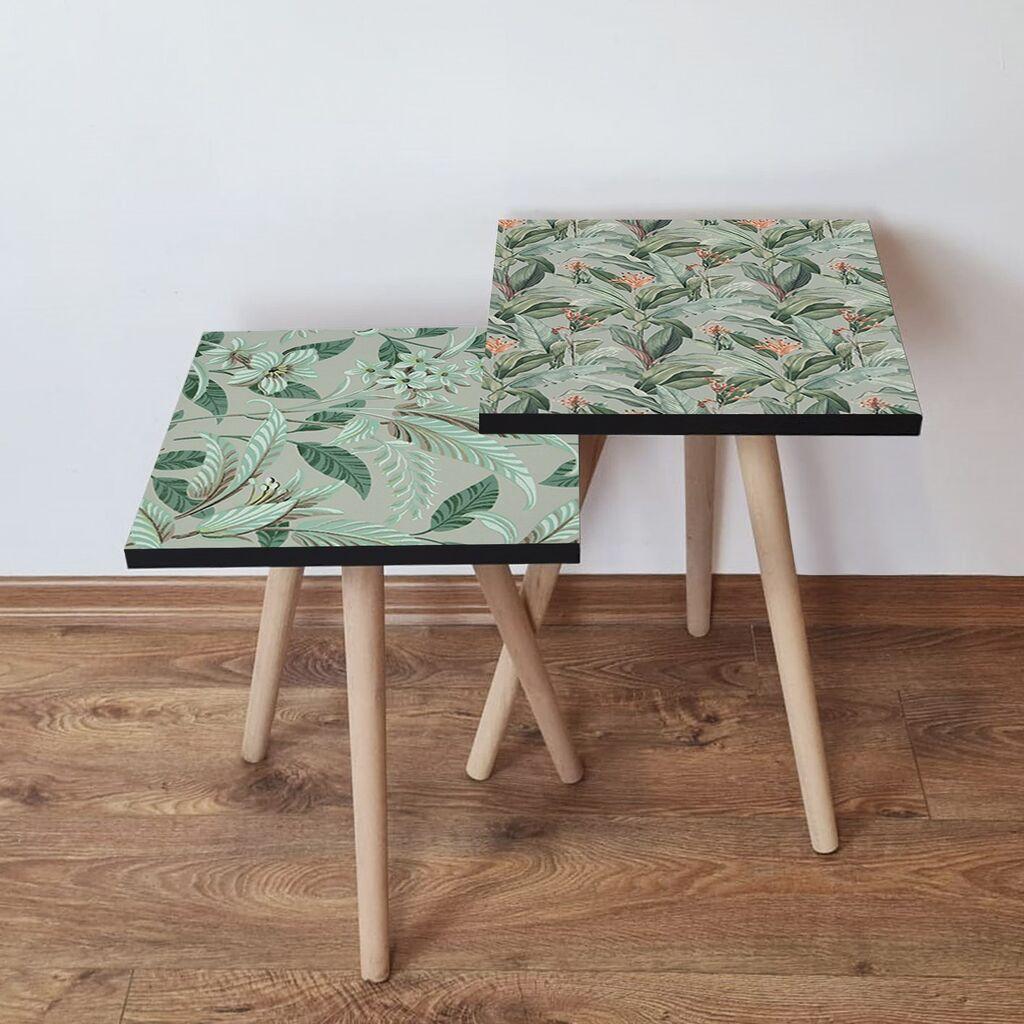 Hanah Home Set klub stočića 2Shp29, 2 komada, Šareni