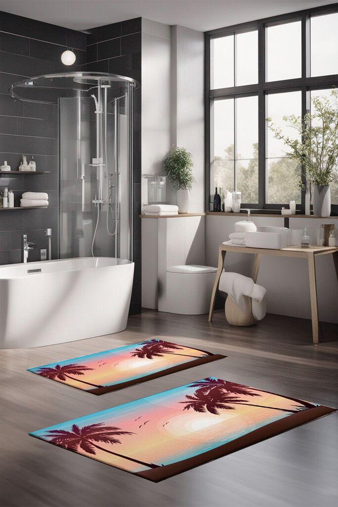 L'essentiel Maison Set prostirki za kupatilo CT-5188, 2 Komada, Šarena