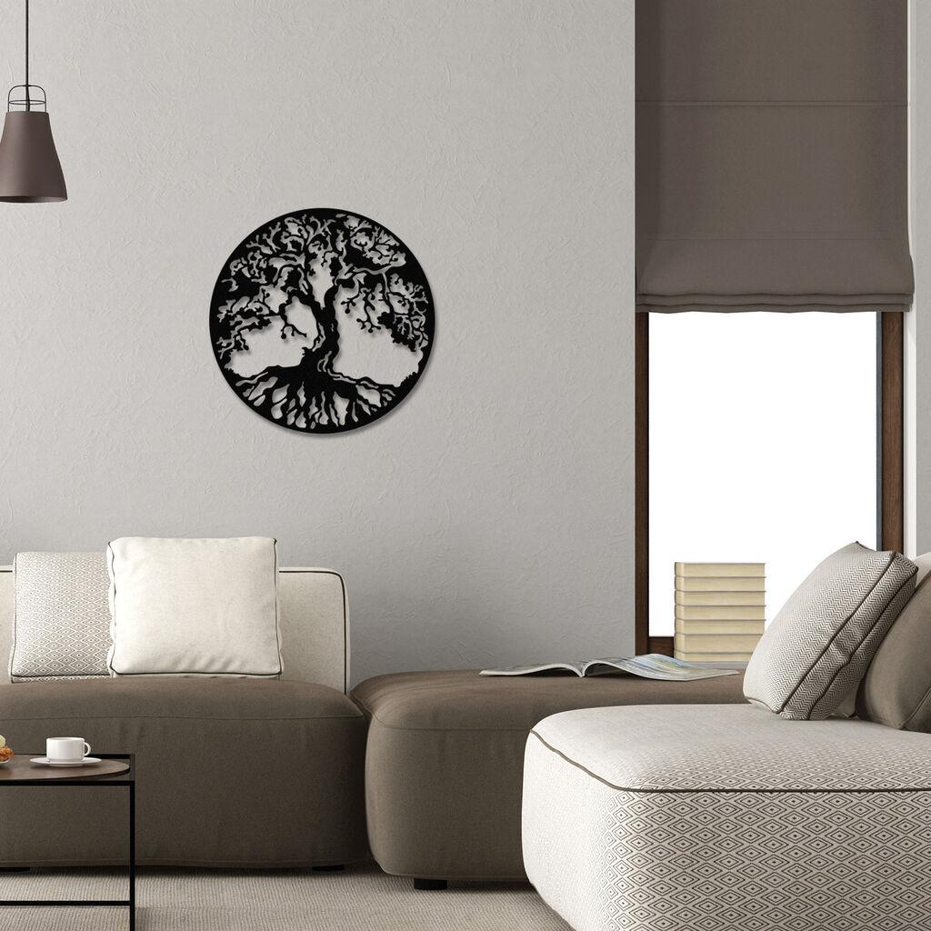 Wallity Zidna dekoracija Tree, 60x60 cm, 1.2mm, Crna