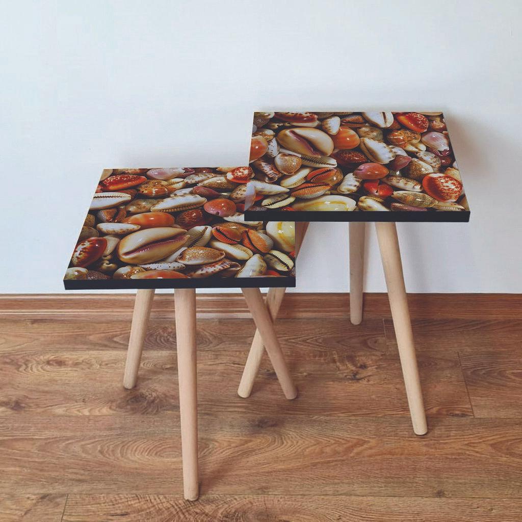 Hanah Home Set klub stočića 2Shp192, 2 komada, Šareni