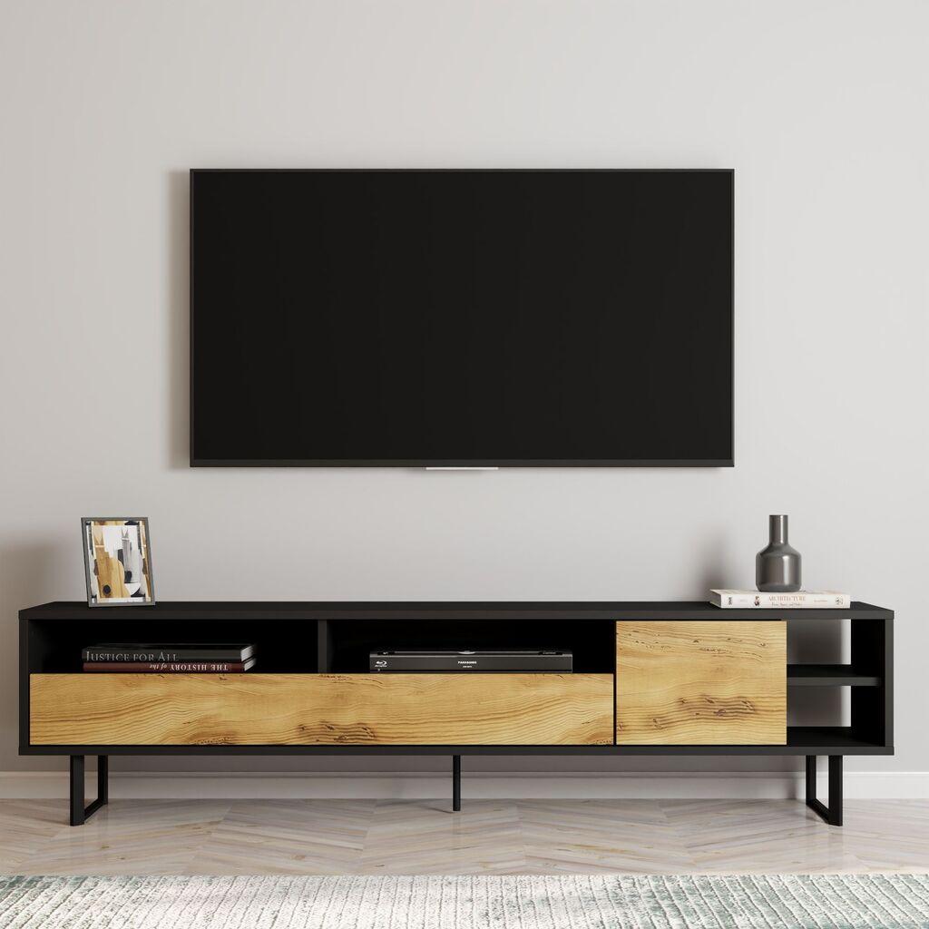 Hanah Home TV Komoda Luga, 180x44,7x29,8 cm, Crna