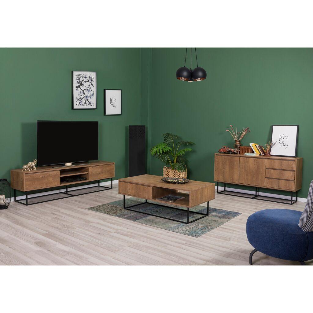 Hanah Home Set nameštaja za dnevnu sobu Laxus 6, Boje oraha