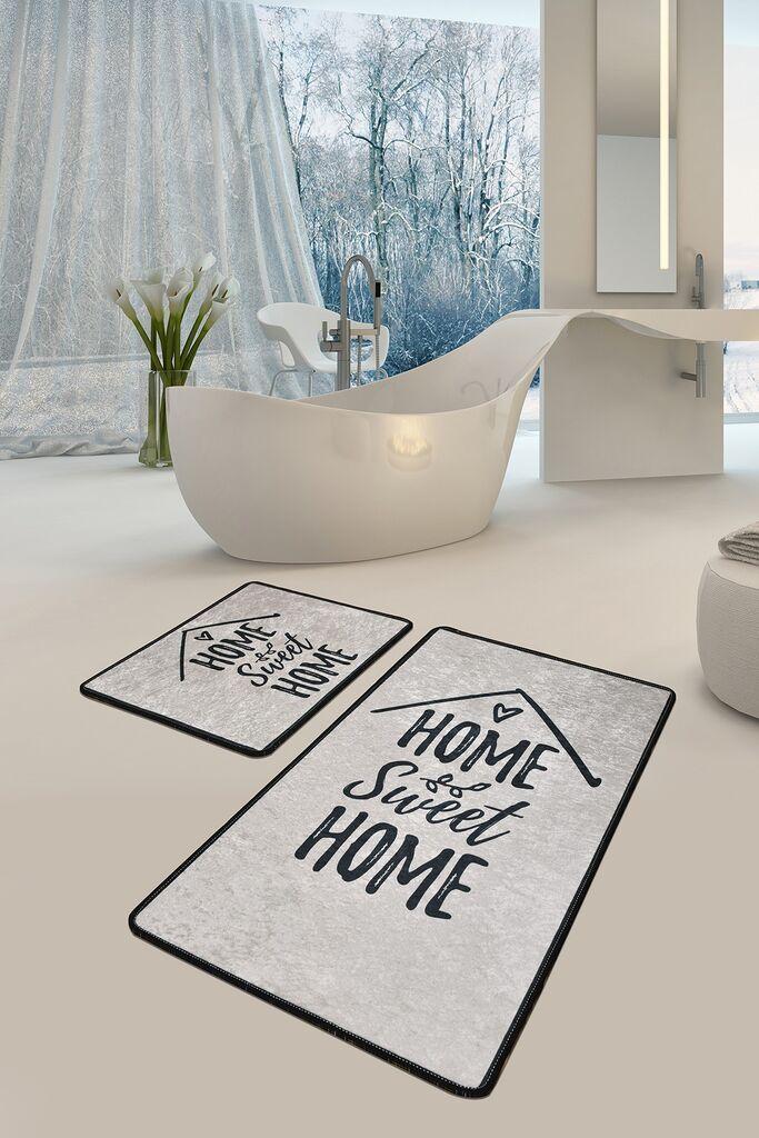 L'essentiel Maison Set 2 prostirke za kupatilo Crno-Beli