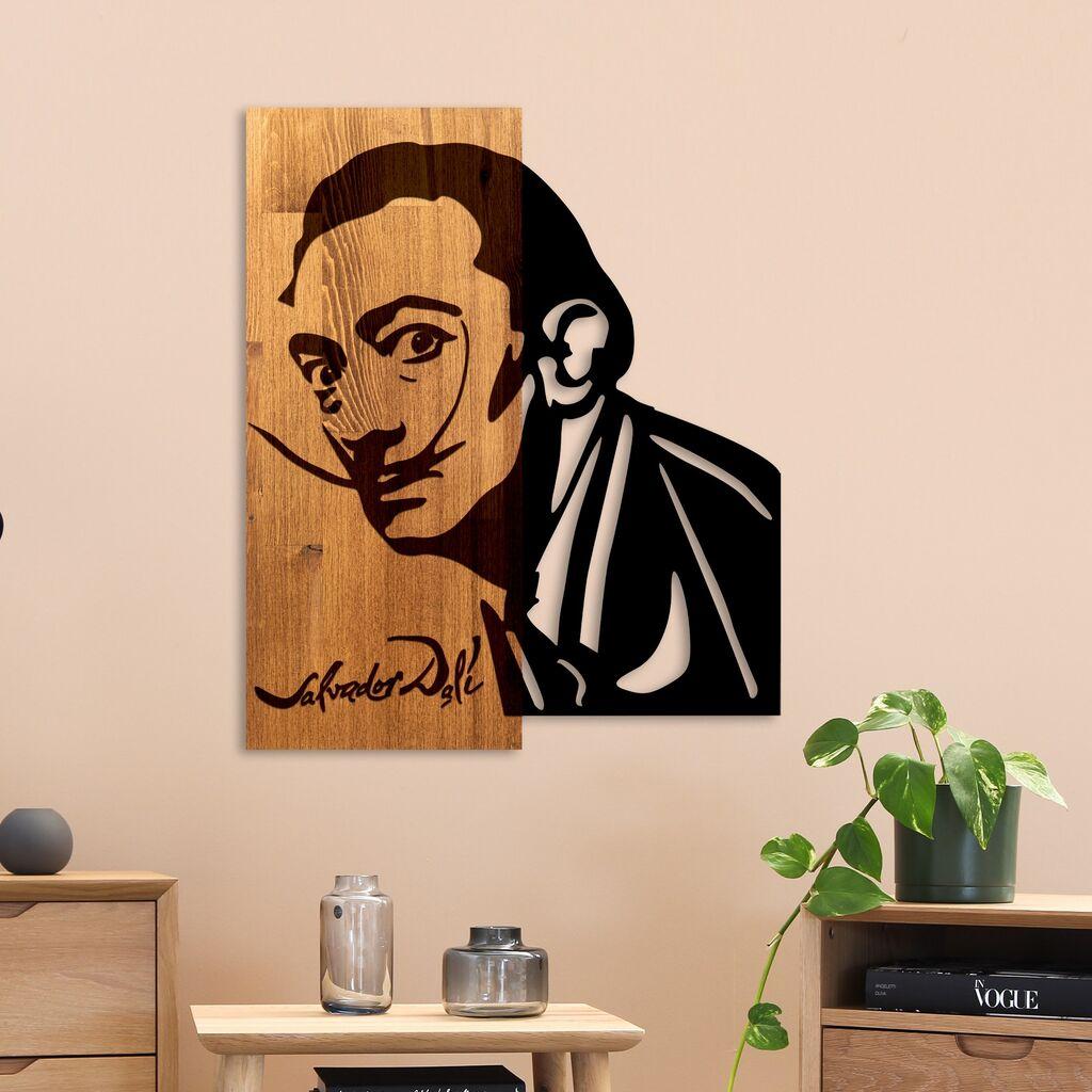Wallity Zidna dekoracija Salvador, 48x58x3 cm, Crna
