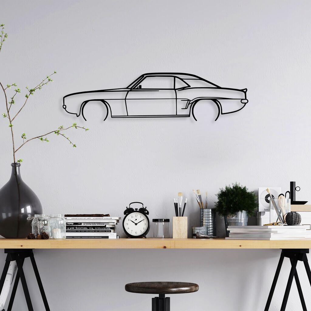 Wallity Zidna dekoracija Chevrolet Camaro V2 Silhouette, 70x18cm, Crna
