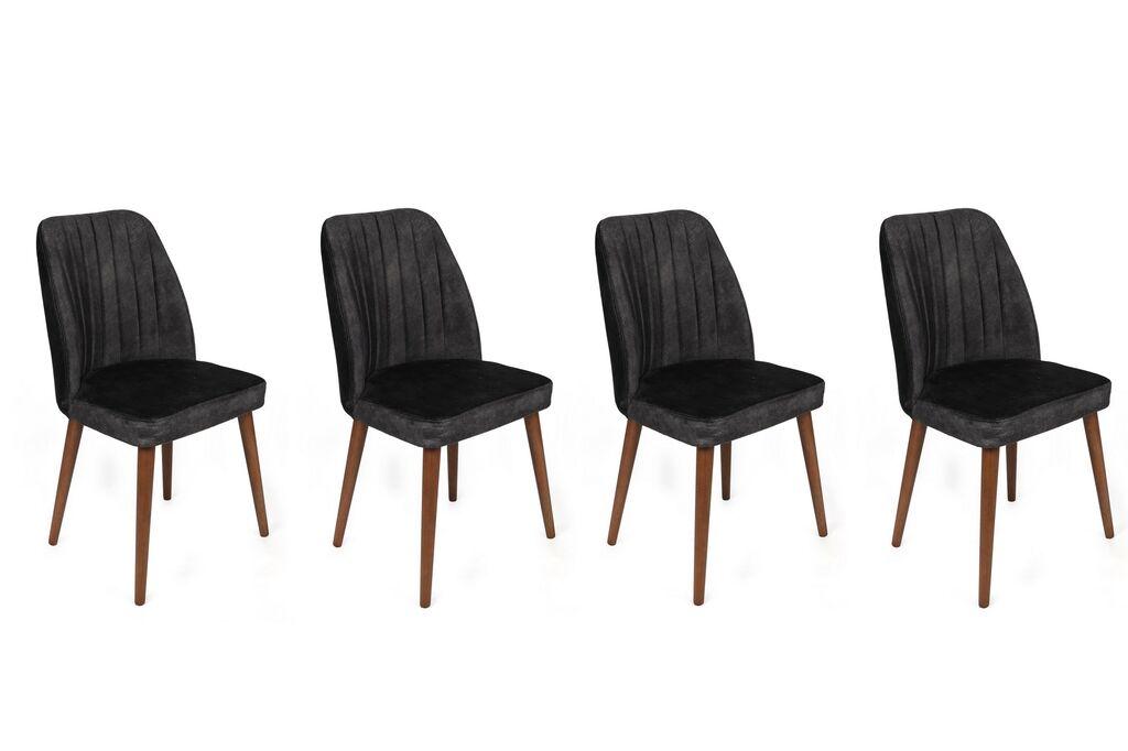 Hanah Home Alfa 467 V4 (4 kom) Stolica, Crna