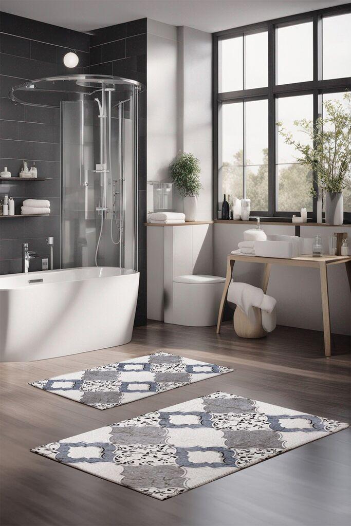 L'essentiel Maison Set prostirki za kupatilo CT-5234, 2 Komada, Siva