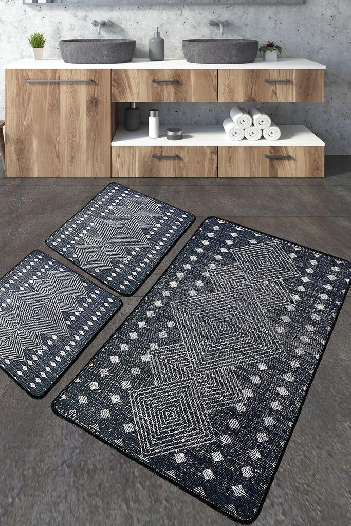 L'essentiel Maison Set 3 prostirke za kupatilo Šareni