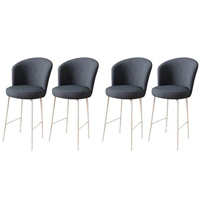 Hanah Home Set barskih stolica Alte, 4 komada, Antracit-beli