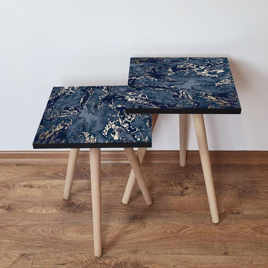 Hanah Home Set klub stočića 2Shp483, 2 komada, Šareni