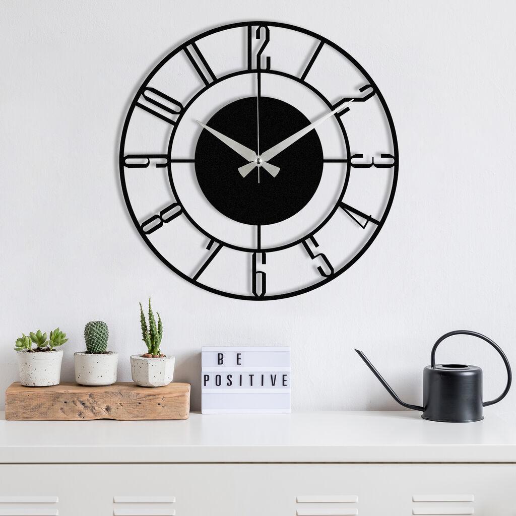 Wallity Zidni sat Enzoclock S011, 48x48cm, Crni