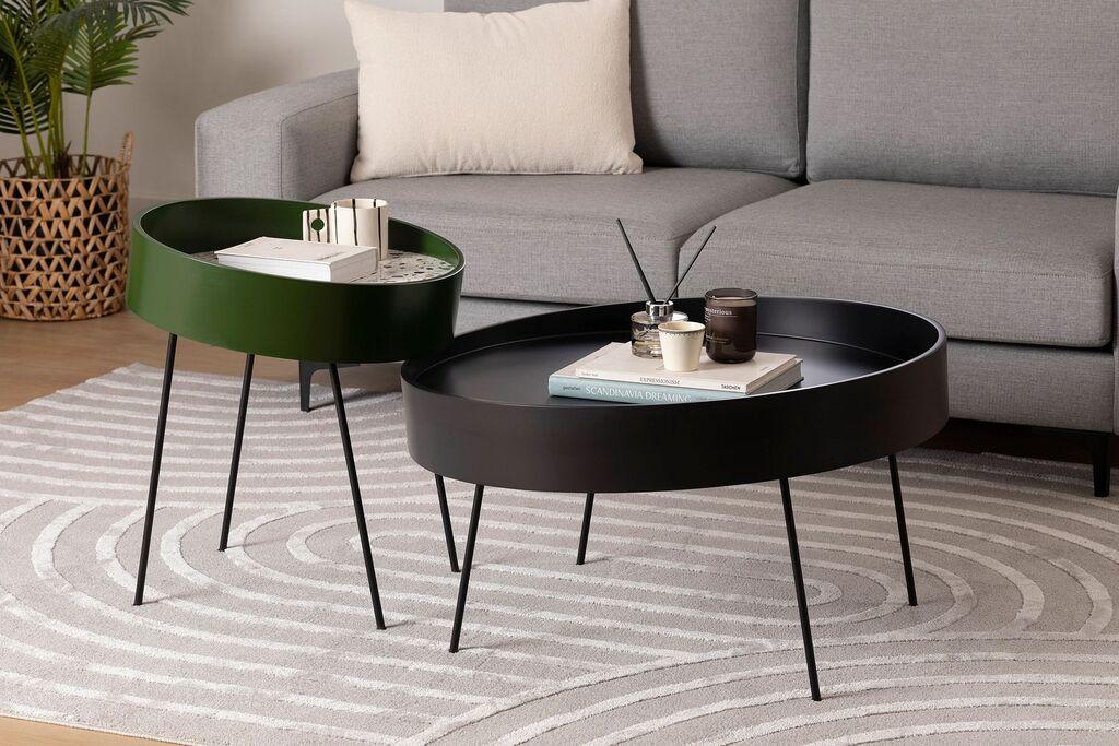 Hanah Home Klub sto Ilo, 80x47x80 cm, Crni