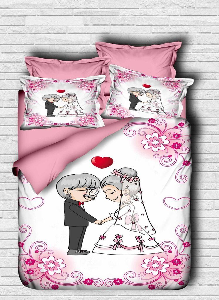 L'essentiel Maison Komplet posteljina 169, 200x220cm, Belo-roze