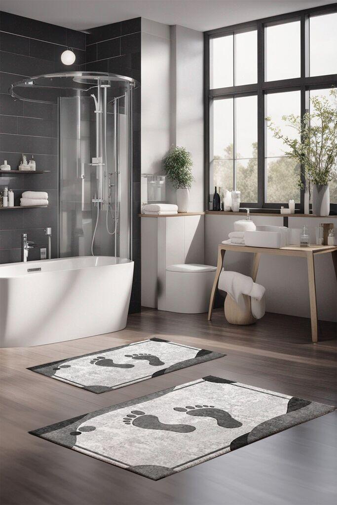 L'essentiel Maison Set Podloga za kupatilo CT-5393, Sivi