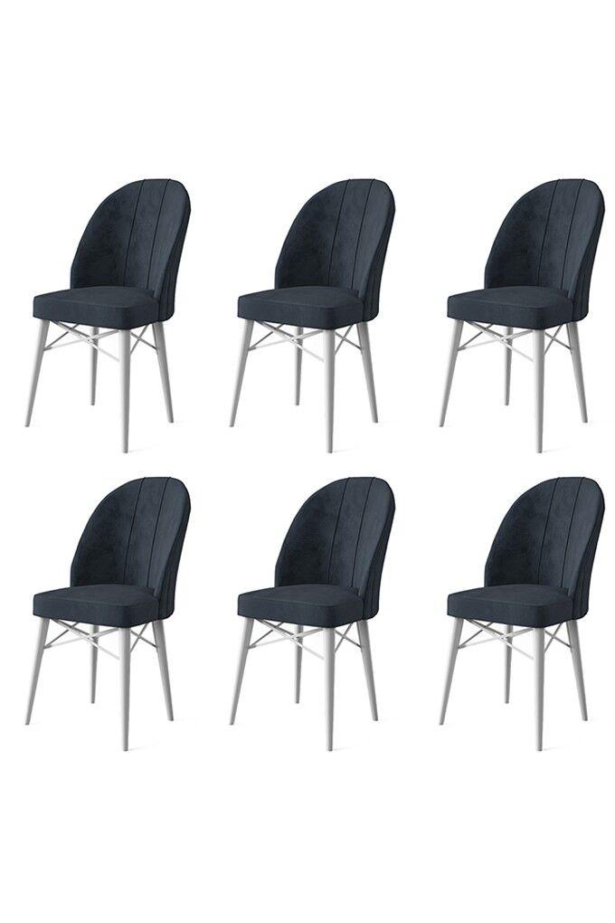 Hanah Home Set stolica Ritim, 44x96x42 cm, 6 komada, Antracit-bele