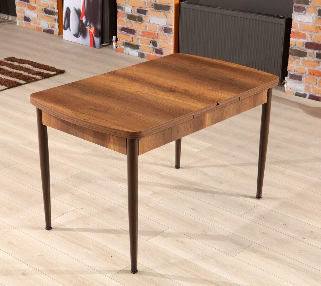 Hanah Home Trpezarijski sto na razvlačenje Trend Barok, 132-170 cm, Orah
