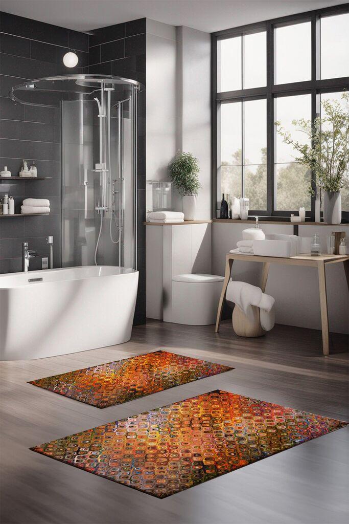 L'essentiel Maison Set prostirki za kupatilo CT-5010, 2 Komada, Šarena